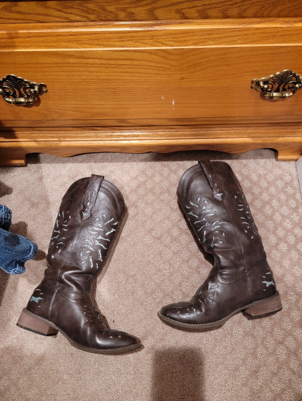 Women’s Brown Embroidered Western Boots
